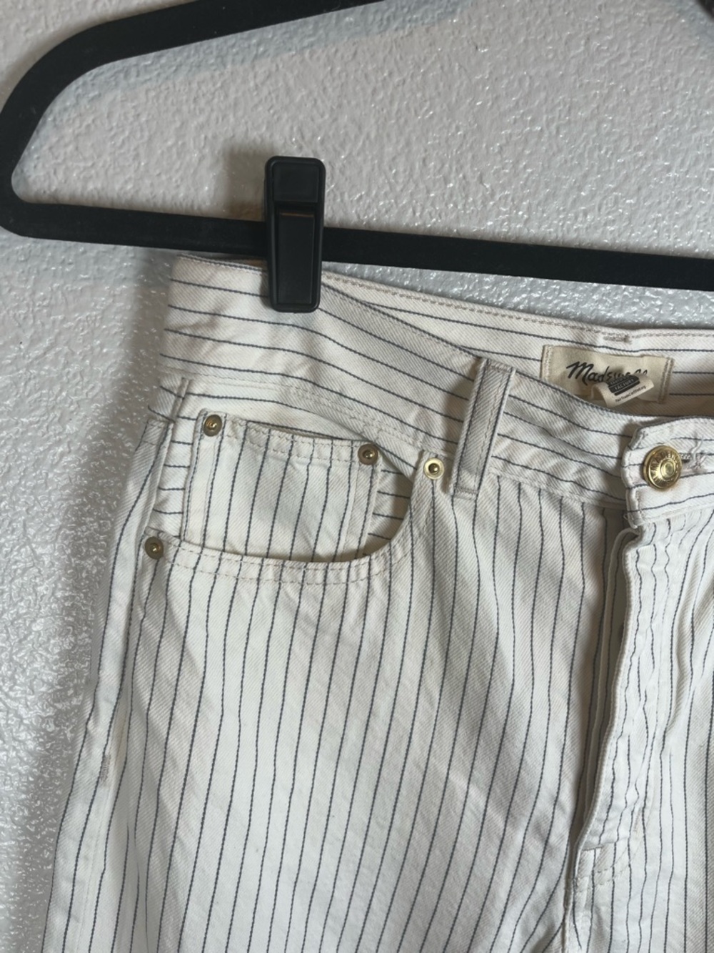 Madewell Low-Slung Baggy Jeans Grey Railroad Stripe-Rigid 23 - Picture 7 of 12